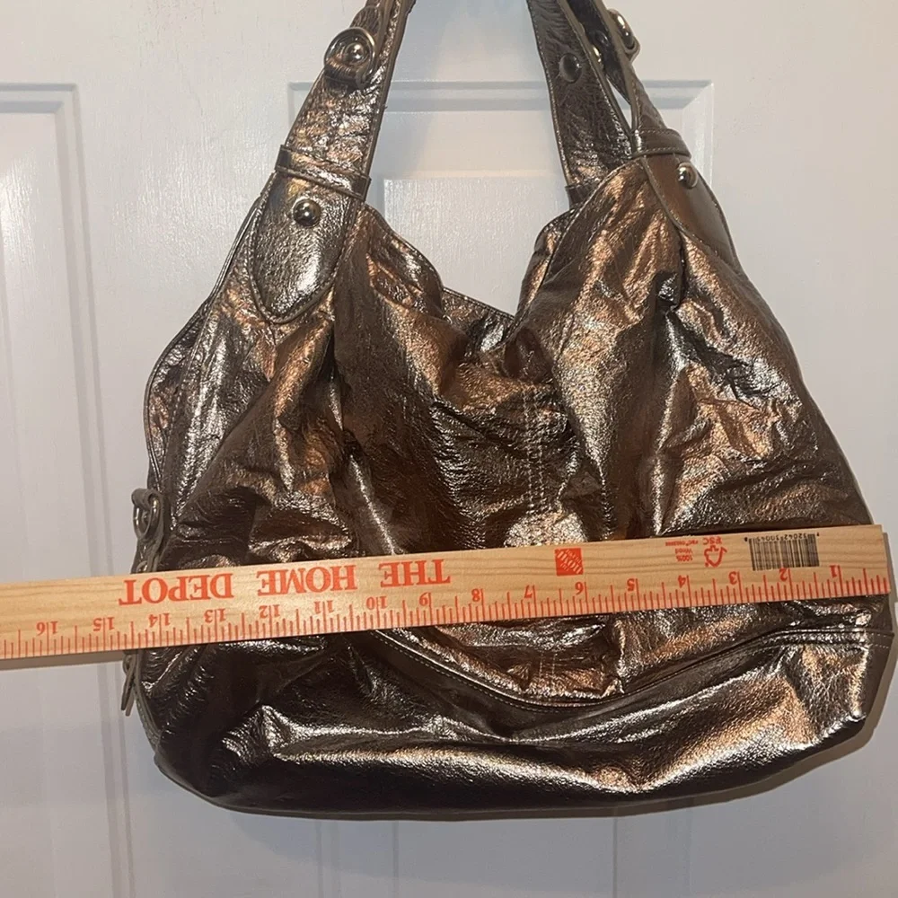 Metallic gold Nine West Women's Handbag y2k purse tote 2000s
